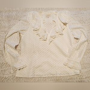 Sezane Lace Blouse. Size 40 / Sz 8. Off white. EUC